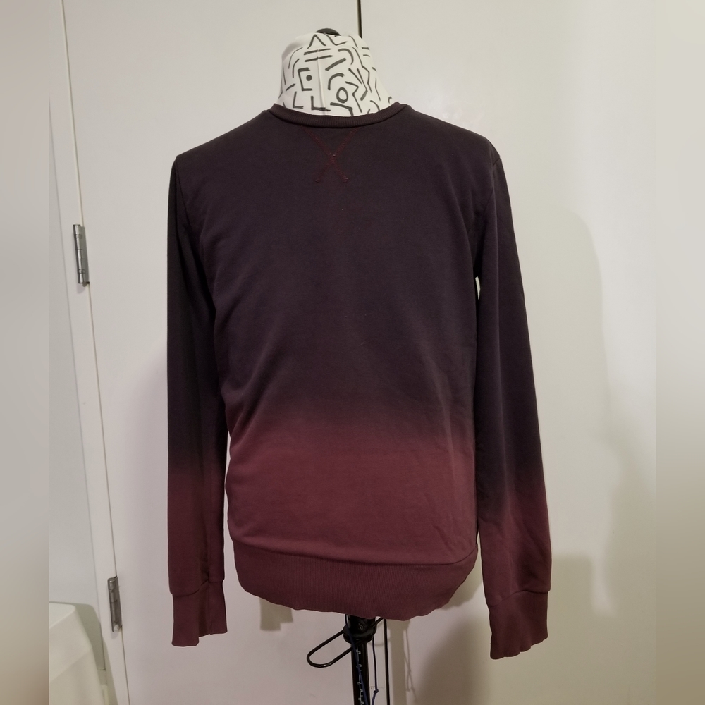 Mens Ombre Dip Dyed Pull Over Crewneck